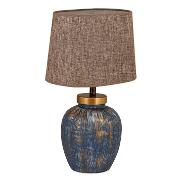 Lampada da tavolo 1xE27/40W/230V blu/beige