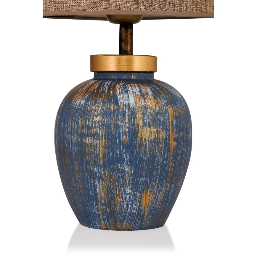 Lampada da tavolo 1xE27/40W/230V blu/beige