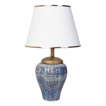 Lampada da tavolo 1xE27/40W/230V blu/oro