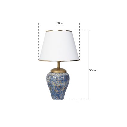 Lampada da tavolo 1xE27/40W/230V blu/oro