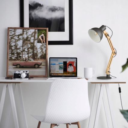 Lampada da tavolo 1xE27/40W/230V grigia