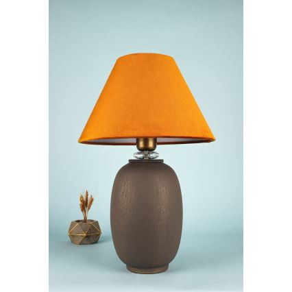 Lampada da tavolo 1xE27/40W/230V marrone/arancione