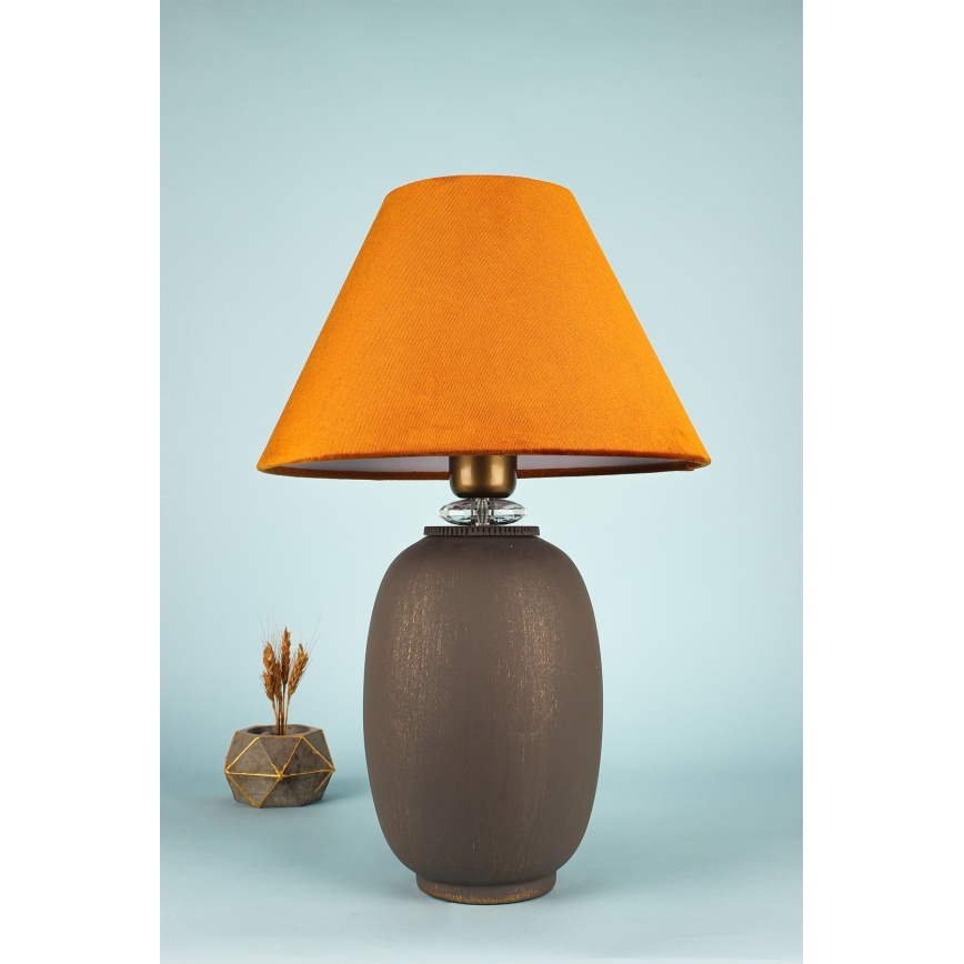 Lampada da tavolo 1xE27/40W/230V marrone/arancione