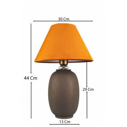 Lampada da tavolo 1xE27/40W/230V marrone/arancione