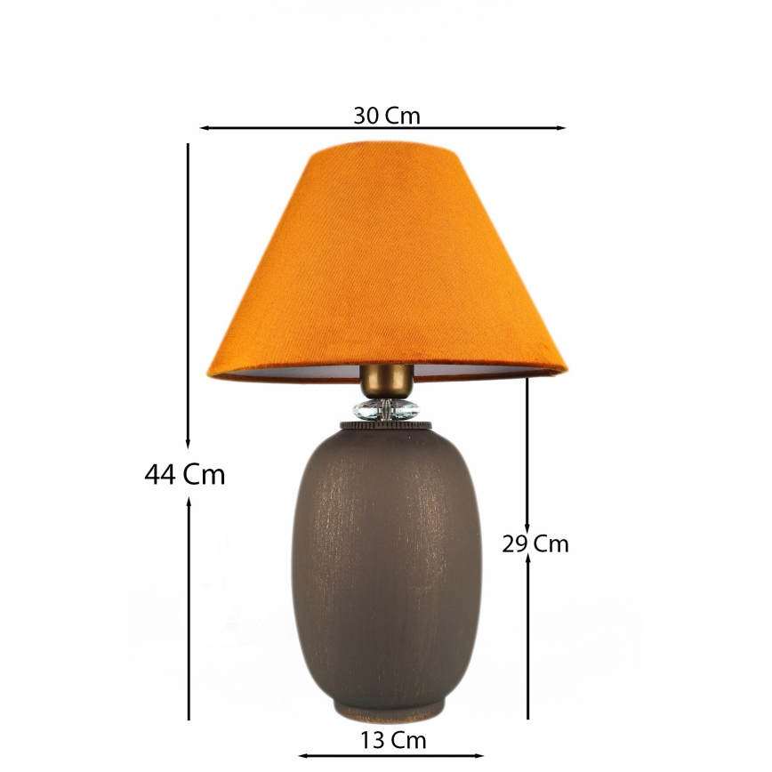 Lampada da tavolo 1xE27/40W/230V marrone/arancione