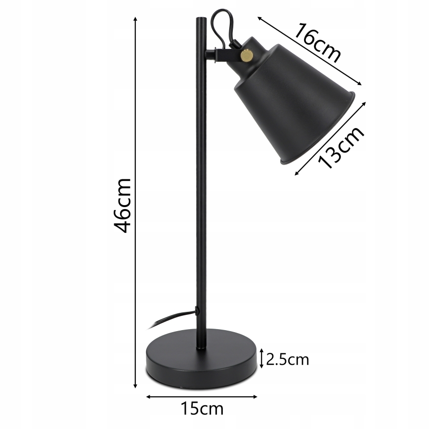 Lampada da tavolo 1xE27/40W/230V nera