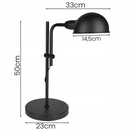 Lampada da tavolo 1xE27/40W/230V nera