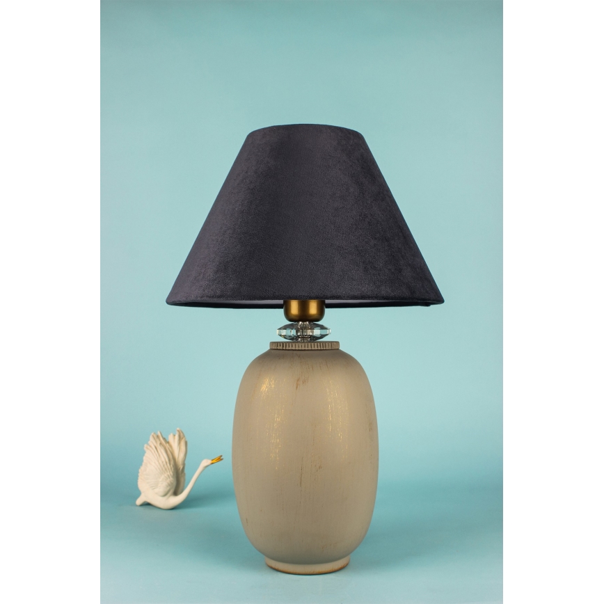 Lampada da tavolo 1xE27/40W/230V nero/beige