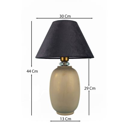 Lampada da tavolo 1xE27/40W/230V nero/beige