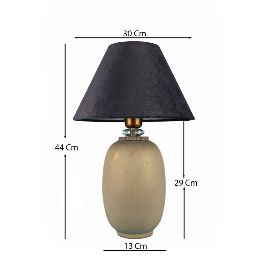 Lampada da tavolo 1xE27/40W/230V nero/beige