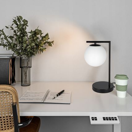 Lampada da tavolo 1xE27/40W/230V nero/bianco
