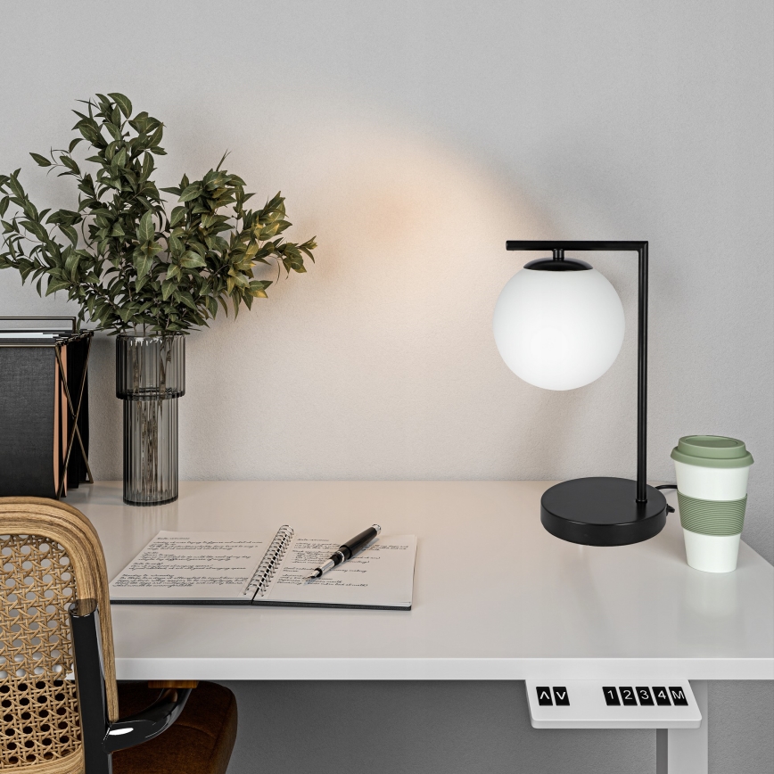 Lampada da tavolo 1xE27/40W/230V nero/bianco