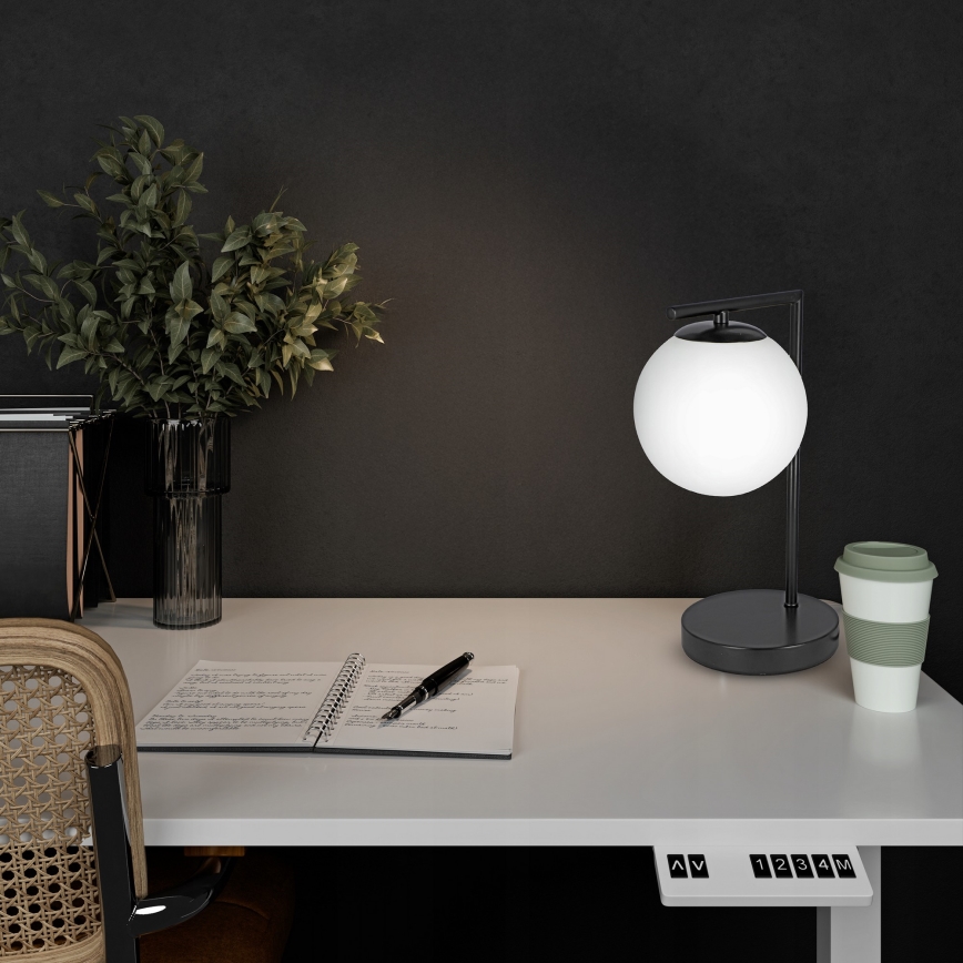 Lampada da tavolo 1xE27/40W/230V nero/bianco