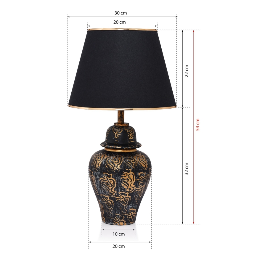 Lampada da tavolo 1xE27/40W/230V nero