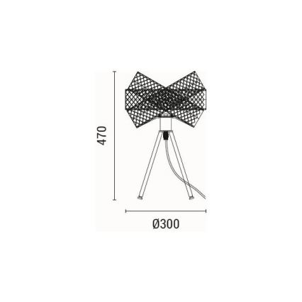 Lampada da tavolo 1xE27/40W/230V nero