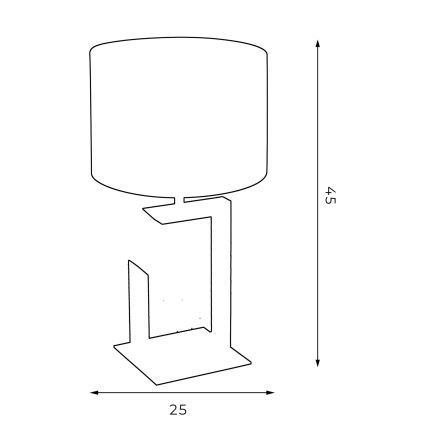 Lampada da tavolo 1xE27/60W/230V 45 cm nero/oro