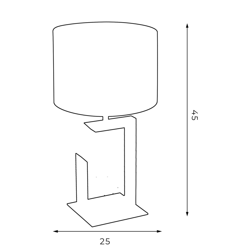 Lampada da tavolo 1xE27/60W/230V 45 cm nero/oro
