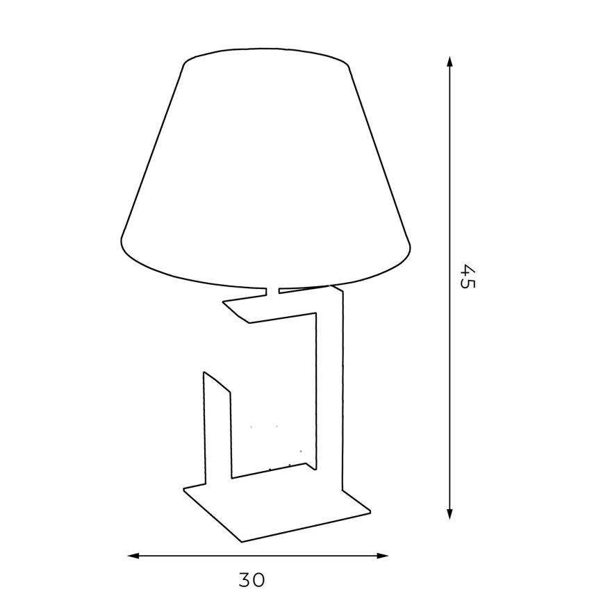 Lampada da tavolo 1xE27/60W/230V 45 cm verde/oro