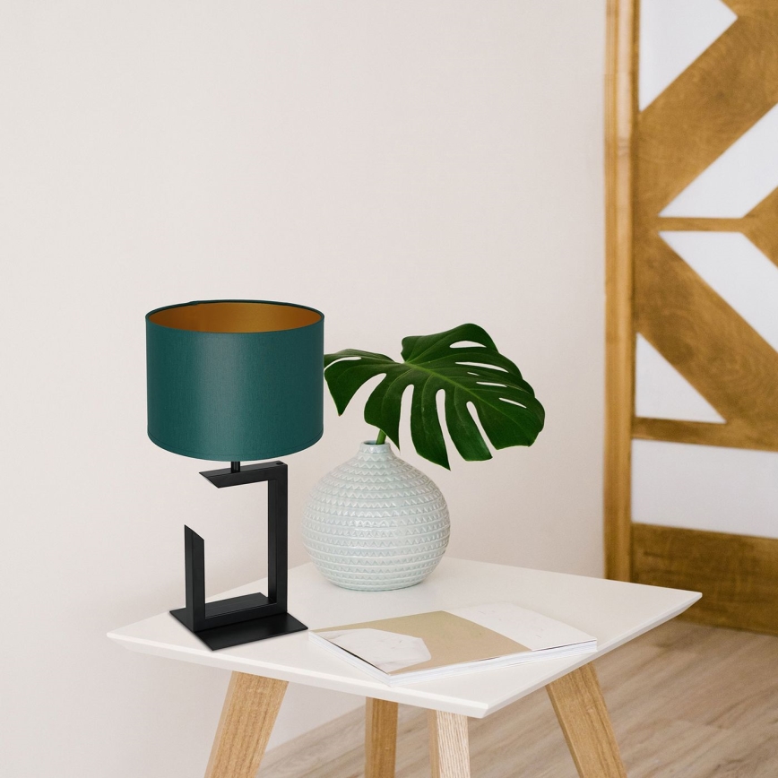 Lampada da tavolo 1xE27/60W/230V 45 cm verde/oro