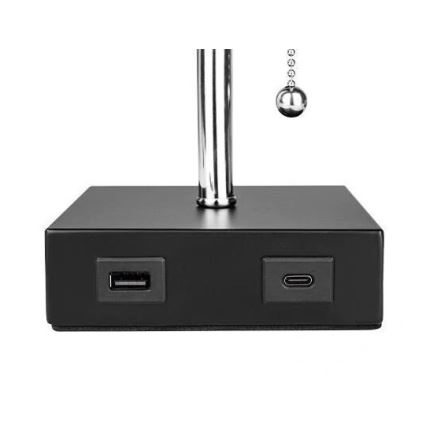 Lampada da tavolo 1xE27/60W/230V con USB caricatore