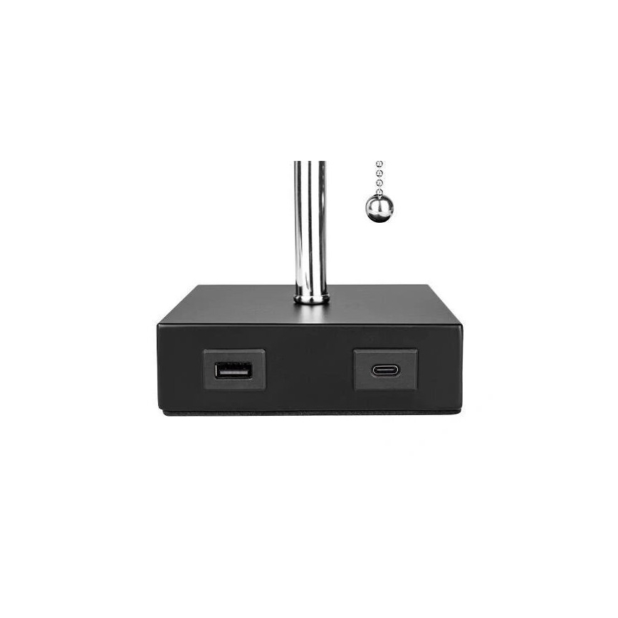 Lampada da tavolo 1xE27/60W/230V con USB caricatore