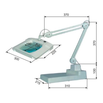 Lampada da tavolo a LED con lente d'ingrandimento LED/12W/12/230V