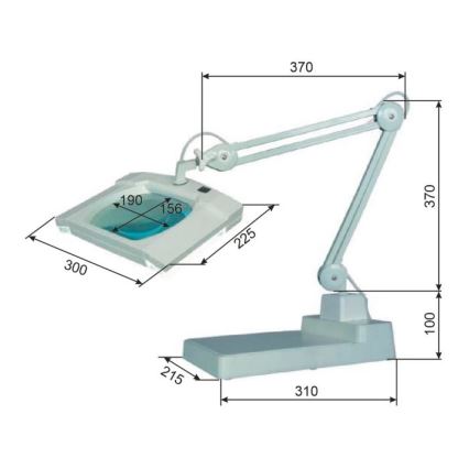 Lampada da tavolo a LED con lente d