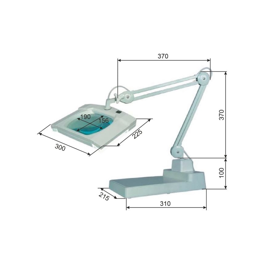 Lampada da tavolo a LED con lente d'ingrandimento LED/12W/12/230V