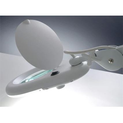 Lampada da tavolo a LED con lente d'ingrandimento LED/9W/230V bianca