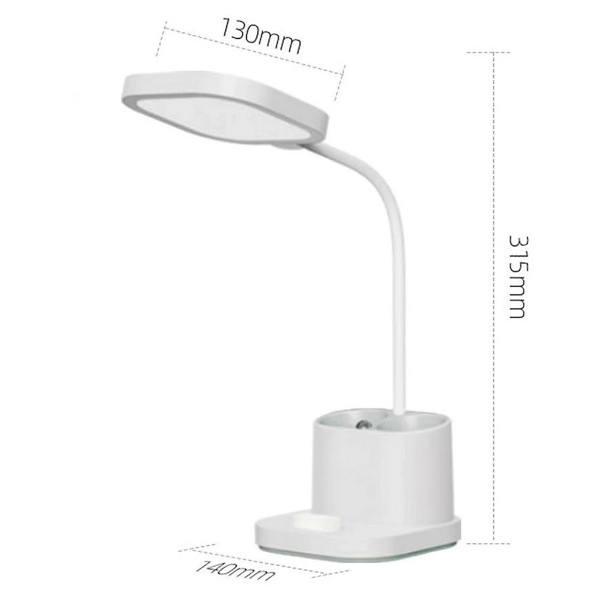 Lampada da tavolo a LED dimmerabile con ricarica con supporto e power bank LED/5W/5V 2400mAh