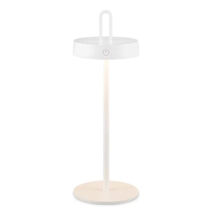 Lampada da tavolo LED dimmerabile a sfioramento ricaricabile per esterni SHINE LED/1,5W/3,7V 3000 mAh IP44 bianco