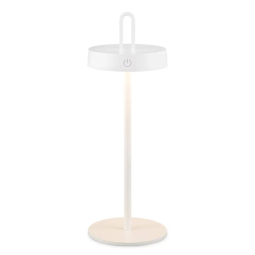 Lampada da tavolo LED dimmerabile a sfioramento ricaricabile per esterni SHINE LED/1,5W/3,7V 3000 mAh IP44 bianco