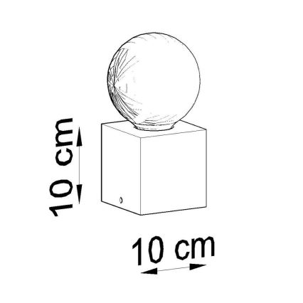 Lampada da tavolo ABEL 1xE27/60W/230V calcestruzzo