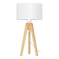 Lampada da tavolo ALBA 1xE27/15W/230V bianco/pino