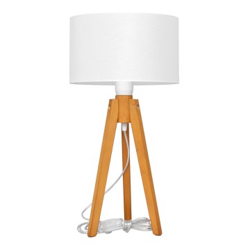 Lampada da tavolo ALBA 1xE27/15W/230V bianco/quercia