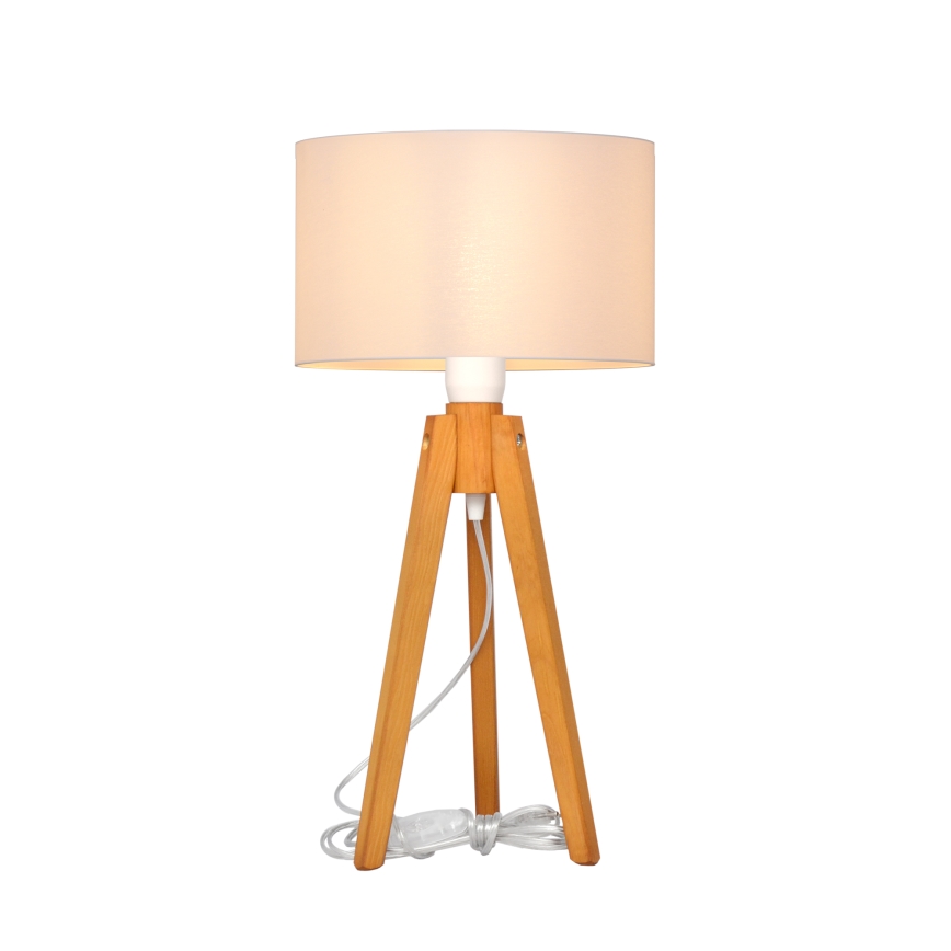 Lampada da tavolo ALBA 1xE27/15W/230V bianco/quercia
