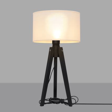 Lampada da tavolo ALBA 1xE27/15W/230V color crema/pino