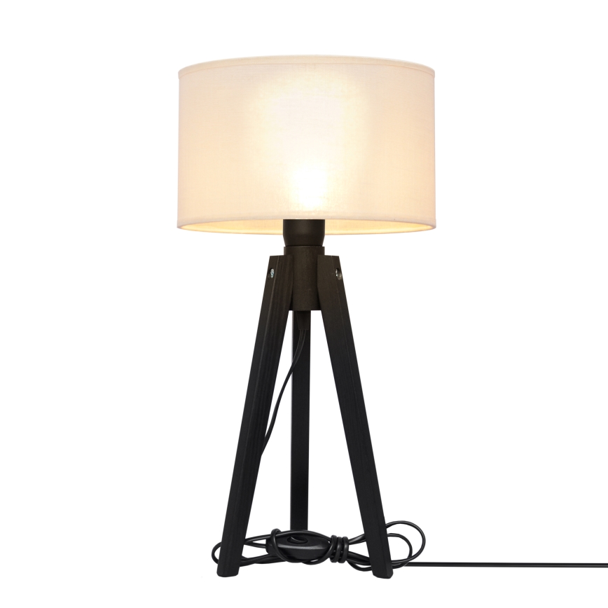 Lampada da tavolo ALBA 1xE27/15W/230V color crema/pino