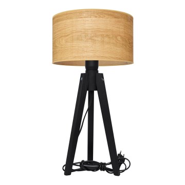 Lampada da tavolo ALBA 1xE27/15W/230V marrone/quercia