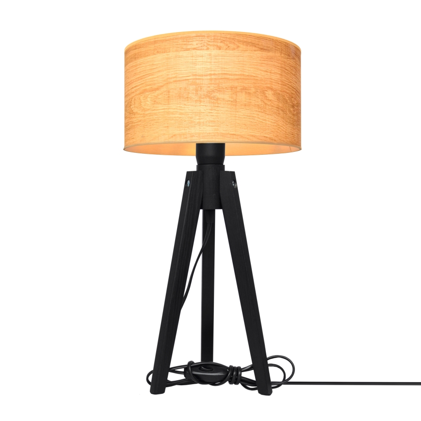 Lampada da tavolo ALBA 1xE27/15W/230V marrone/quercia