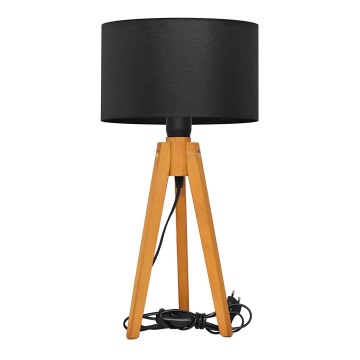 Lampada da tavolo ALBA 1xE27/15W/230V nero/quercia