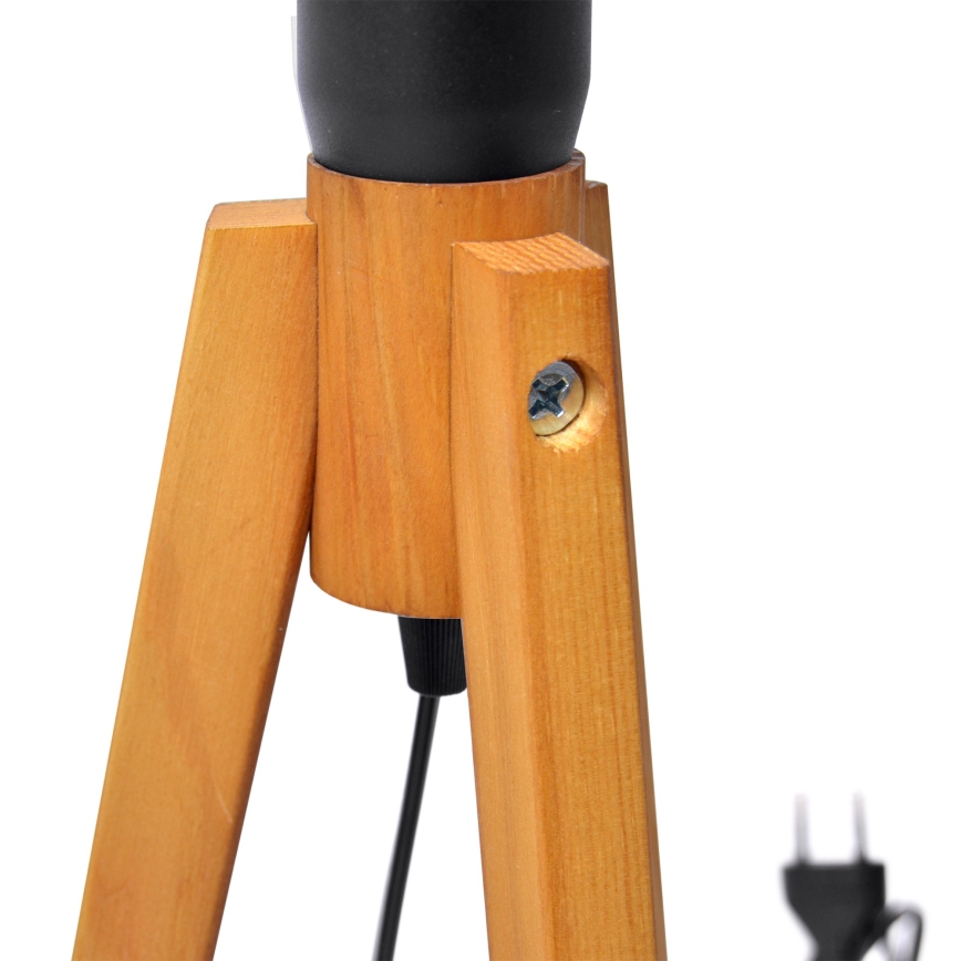 Lampada da tavolo ALBA 1xE27/15W/230V nero/quercia
