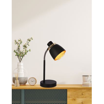 Lampada da tavolo ALEKSANDRIA 1xE14/40W/230V nero/oro