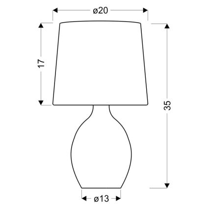 Lampada da tavolo AMBON 1xE14/40W/230V bianco