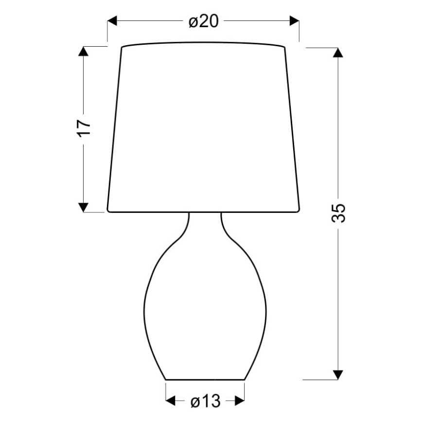 Lampada da tavolo AMBON 1xE14/40W/230V bianco