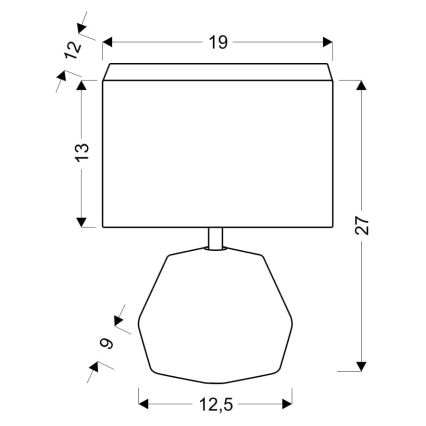 Lampada da tavolo ANIMI 1xE14/40W/230V grigio