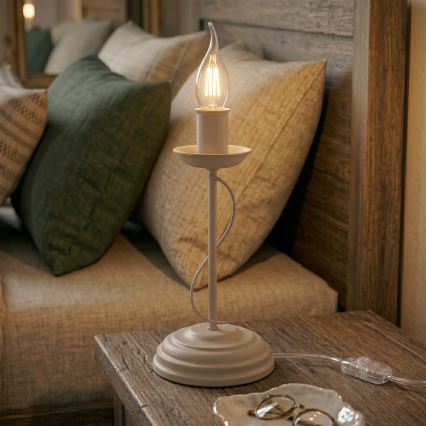 Lampada da tavolo ANTON 1xE14/60W/230V beige
