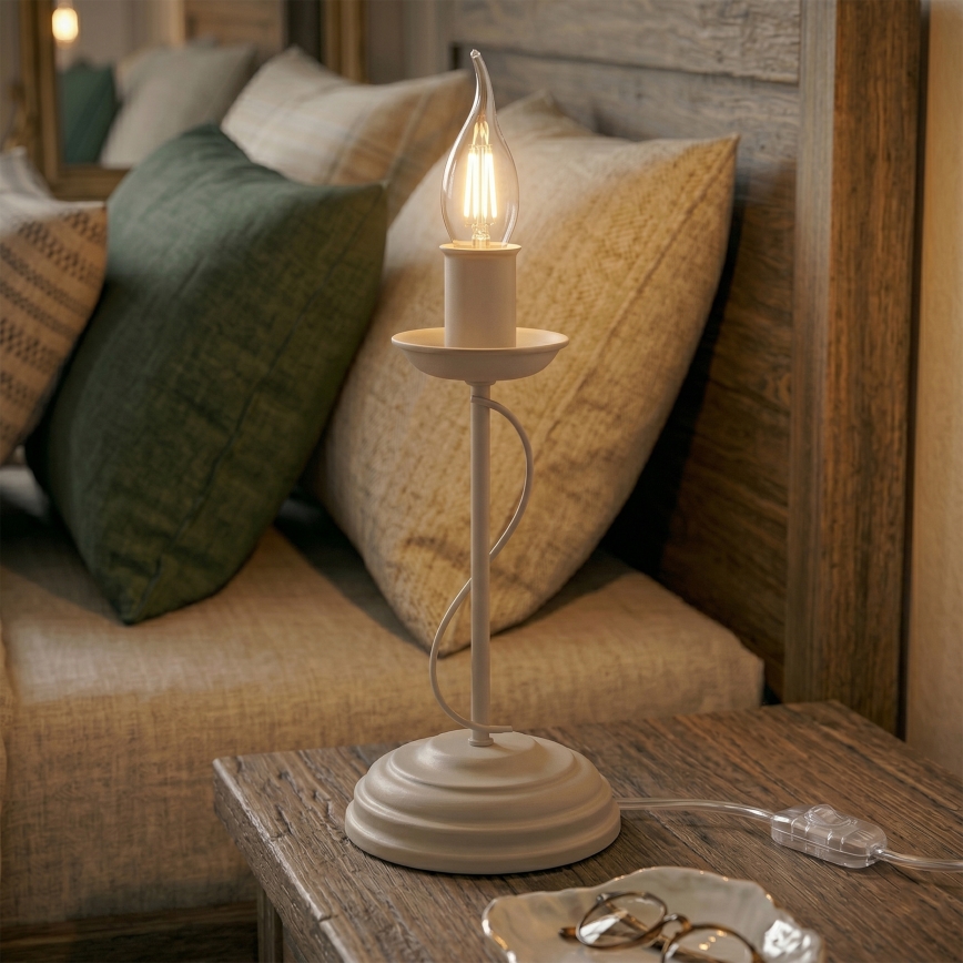 Lampada da tavolo ANTON 1xE14/60W/230V beige