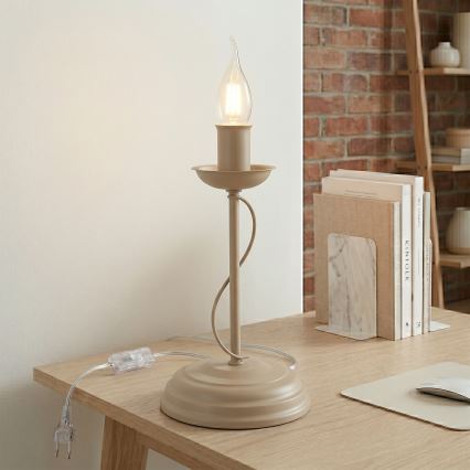 Lampada da tavolo ANTON 1xE14/60W/230V beige