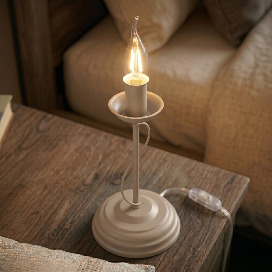 Lampada da tavolo ANTON 1xE14/60W/230V beige